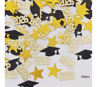 TEMU 200 para decoraciones de fiestas de graduación, 3 estilos de estrella de sombrero de doctorado 2026, adecuados para decoración de mesa de temporada de graduación, decoración de fiestas de