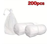 TEMU 200 piezas de Bolsas Grandes Blancos No Tejidos para Cultivo y con Zipada & Asa Colgante - Protección Mesh Resistente a Plagas, ¡Ideal!