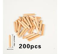 TEMU 200 piezas de Pasadores de Madera M8-30mm para Montaje de Herrajes Industriales y Muebles, Pasadores Redondos de Cabeza para Fijación