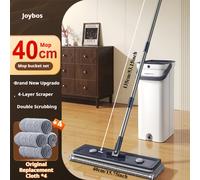 TEMU 2025 Juego de Fregona con - Cabeza de Fregona Grande de 40 cm, Escurrido sin Manos, Limpieza en , 4 Almohadillas de Repuesto Originales, Regalo de Navidad para la Limpieza del Hogar, Cocina/Baño
