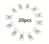 TEMU 20pcs Soportes de montaje superior blancos para de cortina flexible, herrajes de pared para de cortina flexible, adiciones de cortina que se a rieles de 8.5 mm-11 mm de ancho