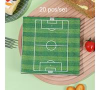 TEMU 20uds/40uds Servilletas de papel con temática de fútbol, estampado de de fútbol y balón de fútbol, para suministros de de con temática deportiva, decoraciones para del juego, vajilla desechable
