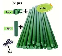 TEMU 21/51 piezas de Valla de Jardín de Metal y Plástico, Estacas de Soporte para Plantas Trepadoras como Uvas, Frijoles, Pepinos, Postes de Soporte Duraderos para y Jardín