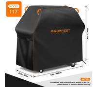 TEMU -210D para Parrilla de Barbecue para Exteriores, para Parrilla de Gas Resistente a los Rayos UV con Ajustable, Compatible con Múltiples Marcas, con Opciones de Tamaño