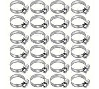TEMU 24 piezas/12 piezas, 8 tamaños, tornillos ajustables de 8-44 mm con abrazadera de manguera, abrazadera de helicoidal para tubo de combustible