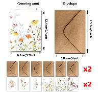 TEMU 24 Tarjetas en 6 Diseños Diferentes con Sobres, Ideales para , Navidad, Día de la , Felicitaciones, Negocios y Agradecimiento al Empleado con un Tema de