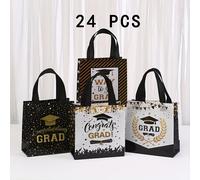 TEMU 24pcs Bolsas de Regalo No Tejidas para de Graduación, Bolsa Decorativa de Empaque de Regalos Portátil para de Graduación, Bolsa de Distribución de Regalos