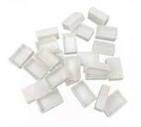 TEMU 24PCS Watercolor Full Pans 3.2ML Bandejas de acuarela de plástico vacías adecuadas para de paleta de acuarela de metal DIY