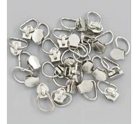 TEMU 25 piezas de tiradores de cremallera metálicos plateados n.º 3/n.º 5 con anilla en D de metal, cabezales de cremallera para ropa, chaquetas, bolsos, zapatos y fundas de edredón