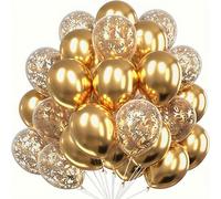 TEMU 28 globos metálicos dorados con | Globos de látex para fiestas de , , aniversarios, San Valentín, despedida de soltera, decoraciones de Año