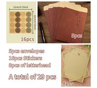 TEMU 29/58 piezas de elegantes sobres de papel vintage, 19.05x10.92 cm - Autoadhesivos, papelería duradera con diseño para y , blocs de cartas , sobres para tarjetas de regalo