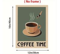 TEMU 2D , 2D , 1 pieza sin con un póster de impresión en de un amante del café de inspiración vintage, decoración de pared adecuada para salas de estar, dormitorios, oficinas y comedores. Es, Impreso