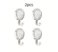 TEMU 2pcs Ganchos Adhesivos con de - Fácil Instalación, No Requiere Taladro, Perfectos para Baños y Puertas, Plástico, de Almacenamiento, Ganchos de Utilidad