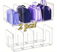 TEMU 2pcs Organizador de Bolsos de Acrílico - Divisores Transparentes para Armario de Bolsas, Estante de Almacenamiento de Gran Capacidad, Otros (Organizadores de Accesorios)