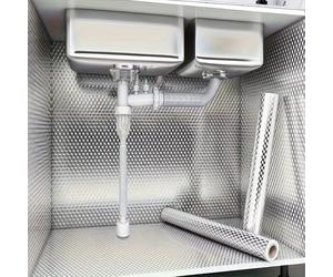 TEMU 3.0 metros de Papel Pintado Autoadhesivo de Aluminio Engrosado, Resistente al Aceite y a Altas Temperaturas, Ideal para Cocina, Estufa, Paredes, Gabinetes, Cajones, Mesas, etc