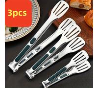 TEMU 3/4 pinzas de acero inoxidable para alimentos, clip antideslizante para servir carne, ensalada, pan, clip para buffet de parrilla BBQ, herramientas de cocina, complementos de cocina