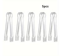 TEMU 3/5 Piezas de Pinzas de Plástico para Servir, 6.3 Pulgadas, Mini Pinzas Transparentes para Aperitivos, Servir Comida, Cubitos de Hielo, Té, BBQ, Dulces
