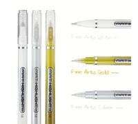 TEMU 3/6 bolígrafos de gel de 1 mm con glitter para resaltados, y - Herramientas de dibujo de punta de precisión (Dorado, Plateado y )