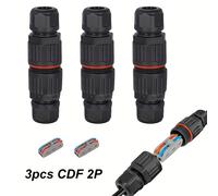 TEMU 3 conectores de cable de 2/ para terminales de conexión rápida para luces LED, adecuados para postes de cableado enterrados en exteriores