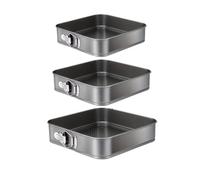 TEMU 3 moldes cuadrados desmontables para pastel | Acero al carbono, revestimiento antiadherente, rápida, ideal para herramientas de horneado para de la y , para hacer pasteles