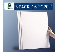 TEMU 3 Pack Estirado, 100% Rectangular, 6x6", 8x8", 12x12", 12x16", 16x20", con de Madera, para Acrylic, Oil, Acrylic Pouring, Adultos y Profesionales, por Marie's