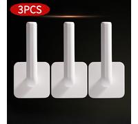 TEMU 3 Piezas de Ganchos Adhesivos L - Sin Taladro, Resistentes y sin Dejar . Plástico para Cocina o Baño. ¡Organización Ideal! Colgar Percherores Sombreros Trapeadores Cortinas