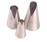 TEMU 3 piezas Pequeño Grande Boquilla de Pasteles , Boquilla , Herramientas de Decoración Comunes para Hornear Pasteles, Acero Inoxidable de Grado Alimenticio y Seguridad