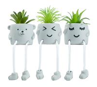 TEMU 3 piezas/Plantas Artificiales en , Muñeco Colgante Adorable, Macetas Decorativas para Interiores/Exteriores, Hogar, Cocina, Escritorio, , Perfectas para Decoraciones de Navidad y Halloween