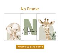 TEMU 3 piezas/set Póster de Personalizado con , Decoración para el Hogar con Animales de Dibujos Animados ( y Elefante), Regalo para Halloween/Navidad, Sin , Ideal para Sala, Dormitorio o Cocina
