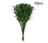 TEMU 30/50 piezas de de con hojas, de flores falsas, de hojas verdes de , suministros para arreglos florales, herramientas de flores artificiales DIY para ramo de boda y