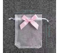 TEMU 30 Bolsas de Regalo con de Cinta, Tul y Organza con Cordón - Decoración Navideña/Halloween, Empaque para Joyería de Boda | Colores Surtidos (Rosa///Verde/) Bolsas Transparentes para Regalos