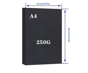 TEMU 30 Hojas de Cartulina Negra Sólida Gruesa Tamaño A4 | Opciones de de 200g/250g/300g, Ideal para Pintar, Proyectos Hechos a , Invitaciones, Tarjetas de Felicitación, Stickers, Collages