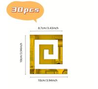 TEMU 30 Pegatinas de Pared de Espejo Acrílico Estilo Bohemio, en Dorado y Plateado , Autoadhesivas para Decoración DIY de , Baño, Oficina, Gimnasio, Decoración del Hogar, Espejo de Pared para Baño