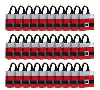 TEMU 30 piezas, bolsa de regalo navideña con asa, diseño de Papá Noel, bolsa de intercambio de regalos para fiestas, bolsa de compras no tejida, bolsa de empaque para , 9x8.46x4.33 pulgadas