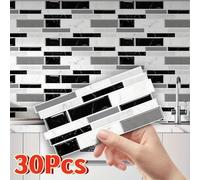 TEMU 30 piezas de adhesivos para azulejos de mármol para cocina y baño - Impermeables, a prueba de aceite, decoración autoadhesiva - Fáciles de aplicar, duraderos, opciones multicolores