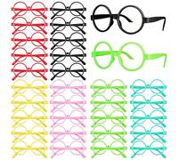 TEMU 30 Piezas de Gafas de Juego , Montura Redonda de Colorida sin Lentes para Fiestas de , Disfraces y Accesorios de Fotomatón