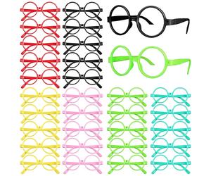 TEMU 30 Piezas de Gafas de Juego , Montura Redonda de Colorida sin Lentes para Fiestas de , Disfraces y Accesorios de Fotomatón