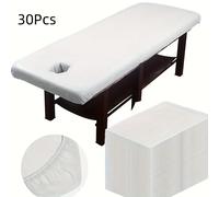 TEMU 30 piezas de sábanas desechables gruesas Premium con orificio para la cara - Tejido no tejido SMS transpirable para masajes, salones de belleza y tatuajes de spa