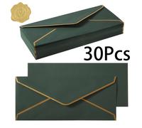 TEMU 30 sobres de Negocios con Dorado Nº 10, Sobres Autoadhesivos Estándar con Pegatina para Oficina, Cheques, Envíos de Cartas, Facturas, 4 1/8 x 9 1/2 pulgadas (Verde , Crema, Azul )