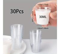 TEMU 30 Unidades Vasos Desechables, 30/50/100ml Vasos de Plástico para Aviación, Vino, Té, Pruebas de Bebidas, Ideales para Hoteles, Fiestas, , Picnics al , etc