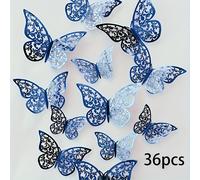 TEMU 36 Piezas de Calcomanías 3D de Mariposas, Elegantes Adhesivos de Pared de Mariposas, Decoración Removible para Paredes del Hogar, Decoraciones para Globos de , Regalo para Manualidades