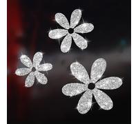 TEMU 3pcs Pegatinas Decorativas de Pequeñas , Calcomanías Brillantes para Ventanas y Vidrios, Adhesivos Florales para Nevera, Pegatinas para Paredes del Dormitorio, Espejos de Maquillaje y Portátiles