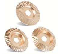 TEMU 3pcs Rueda de amoladora Disco 4 pulgadas Rueda de conformación de madera, Disco de conformación de molienda de madera para amoladoras angulares con eje de 7/8"