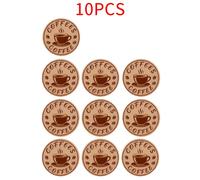 TEMU 4/5/6/7/8/9/10 Piezas de Posavasos Redondos de Corcho con Logo Personalizado, Imagen Personalizada, Base Aislante de Madera, Decoración de Escritorio para y Fiestas, Regalo