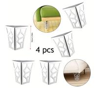 TEMU 4/6/8/10/12 piezas Modernos Metálicos Clásicos Patas de Muebles Huecos Geométricas Patas de Sofá Mesa Gabinete Soporte de Pies Herrajes para Muebles