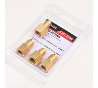 TEMU 4 adaptadores de de refrigerante de latón R134A a R12, 1/2 hembra a 1/4 , adaptador de abrazadera, de válvula y adaptador de bomba de vacío, hembra a 1/2
