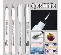 TEMU 4 bolígrafos de gel ultra y negro, punta de , cobertura fuerte, escritura , ideal para , dibujo, graffiti, papelería , bolígrafo para dibujo de líneas