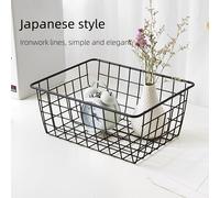 TEMU 4 cestas cuadradas para organizar artículos del hogar, ideales para guardar en , cajas de almacenamiento de metal negro, cestas para estantes