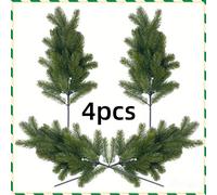 TEMU 4 de pino artificiales, de relleno para árbol de Navidad, y de pino de de Navidad falsa y realista para decoración navideña, manualidades, , bricolaje, corona, guirnalda