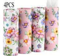 TEMU 4 Paquetes, de Servilletas con Estampado Floral que , de Pañuelos con de Toalla de Papel - Adecuada para Viajes, Hogar, Coche, Hotel, , Boda y Decoración de , Contenedor de de Servilletas